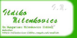 ildiko milenkovics business card